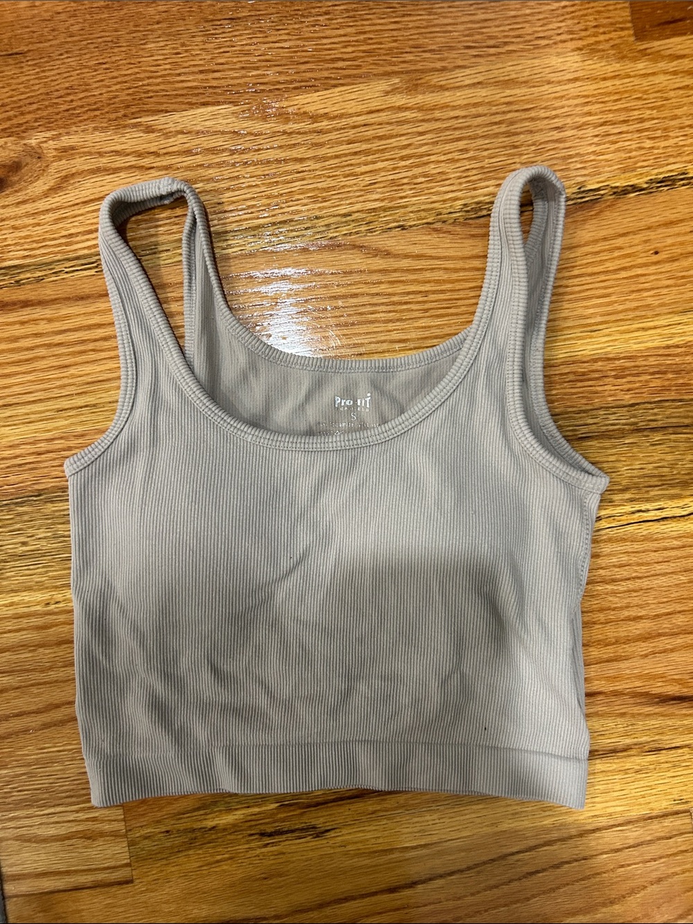 Pro:vi Seamless Ribbed Sports Bra Crop - Light Taupe